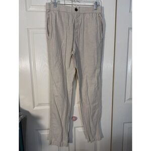 M Design Co. Linen Blend Women's Pants Ivory Size Medium